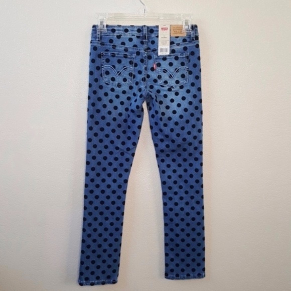 Levi's 711 Polka Dot Stretch Skinny Jeans 10 - Picture 2 of 8